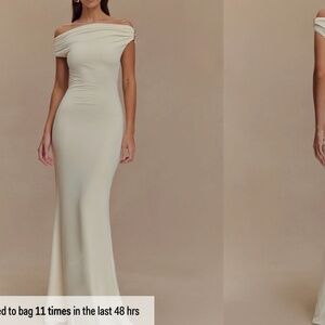 MESHKI Slinky Maxi Dress With Hardware - Ivory